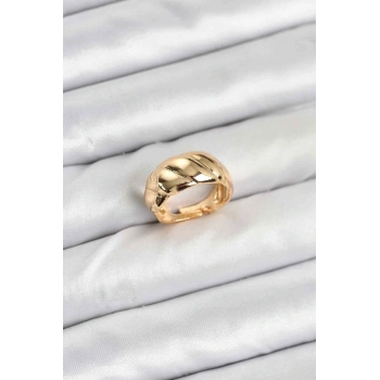 HEYF Gold Renk Bombeli Sarmal Yüzük