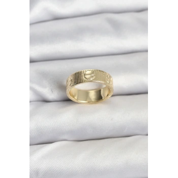 HEYF Gold Renk Model Kadın Yüzük