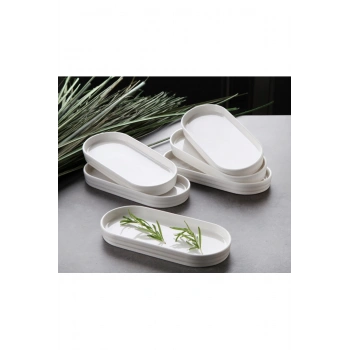 heyf Beyaz Tekli Oval Tabak 20x12x2,4 CM 1Adet