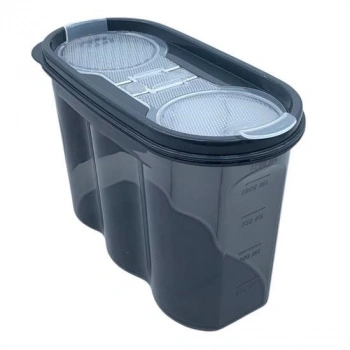 heyf HEYF® 2 Kapaklı Ölçekli Erzak Saklama Kabı - 1,2 Litre - SA930