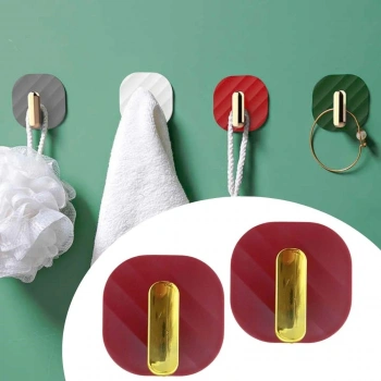 heyf heyf® 2li Yapışkanlı Retro Askılık Dolap Kapak Kulpu Kırmızı