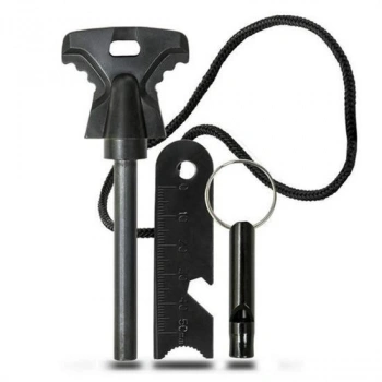 heyf HEYF® Acil Durum Magnezyum Çubuk Çakmaktaşı Hayatta Kalma Ateş Başlatıcı Çakmak Kiti Düdük Hediyel