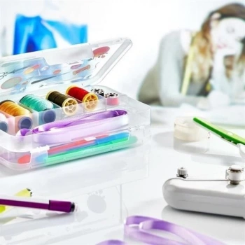 heyf HEYF® Çift Taraflı Bölmeli Hobi Dikiş Kutusu Ardunio Malzeme Kutusu