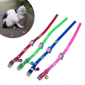 heyf HEYF® Çıngıraklı Zilli Sevimli Renkli Slikon Kedi Köpek Boyun Tasması