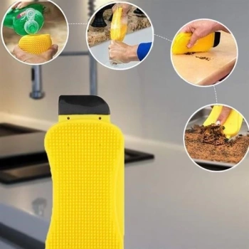 heyf HEYF® Çok Fonksiyonlu Deterjan Hazneli Pratik Bulaşık Yıkama Fırçası