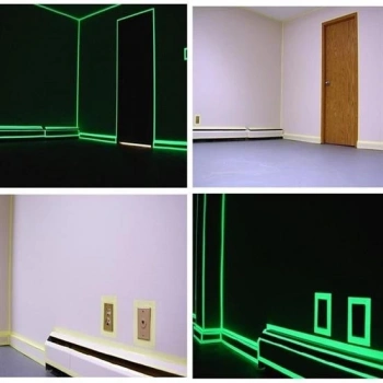 heyf HEYF® Karanlıkta Işık Veren  Yansıyan 4 Metre Fosforlu Yeşil Şerit Bant