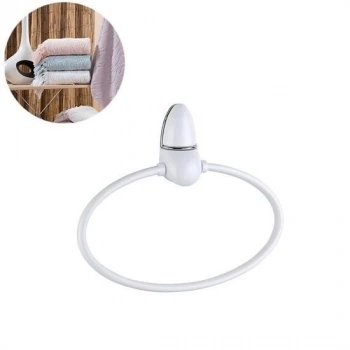heyf HEYF® Oval Yuvarlak Halka Havluluk Dekoratif El Havlusu Tutacağı Askısı