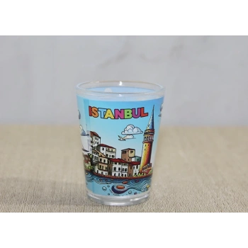 HEYF İstanbul Temalı Cam Shot Bardak Alk4358