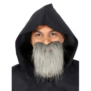 HEYF Kırçıllı Korsan Sakalı Gri Renk Takma Sakal