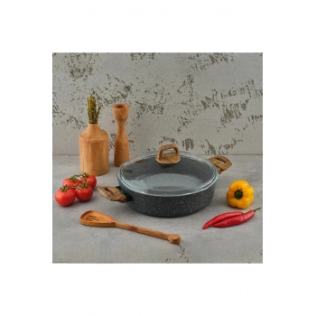 heyf Leydi Marble Natura Granit Kısa Tencere 28 Cm