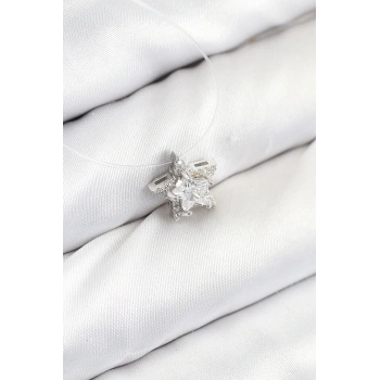 HEYF Misineli Yıldız Model Gümüş Renk Hayalet Kolye