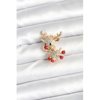 HEYF Noel Geyiği Model Yılbaşı Temalı Broş