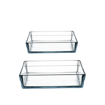 heyf Paşabahçe 159129 Borcam Premium Kare Tepsi 2li Set