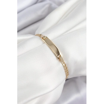 HEYF Pirinç Dikdörtgen Model Gold Renk Xuping Bebek Künyesi