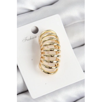 HEYF Pirinç Yay Model Gold Renk Sağ Kıkırdak Küpe