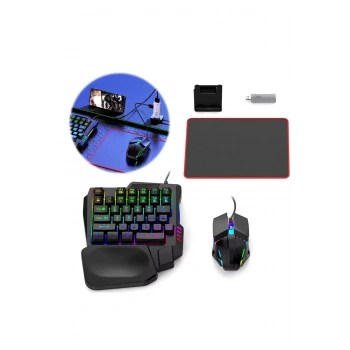 HEYF Pubg Mobil Oyun Kiti 5in1 Bt5.3 Klavye Mouse Dönüştürücü Seti Pugb Seti
