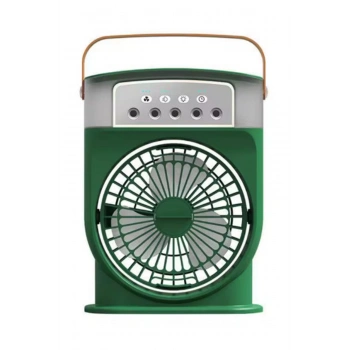HEYF Şarjlı 600 Ml Su Hazneli Taşınabilir Masaüstü Vanilatör  Güçlü Fan Ve 2000 Mah Pil Yeşil