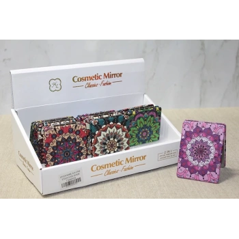 HEYF Taşlı El Aynası Dikdörtgen İnce Alk3742