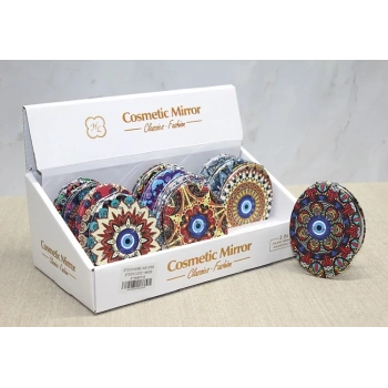 HEYF Taşlı El Aynası Oval İnce Alk3765