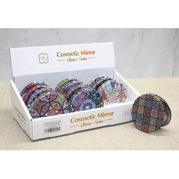 HEYF Taşlı El Aynası Yuvarlak İnce Alk3750