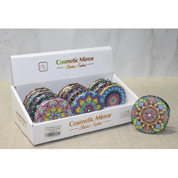 HEYF Taşlı El Aynası Yuvarlak İnce Alk3756