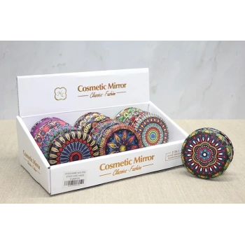 HEYF Taşlı Yuvarlak El Aynası Kalın Alk3755