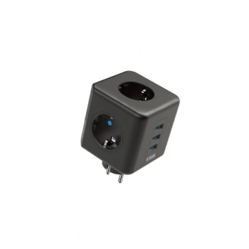 HEYF Termal Akım Korumalı Isıya Dayanıklı 3’lü Duvar Tipi Priz 3x Usb 1x Type-c