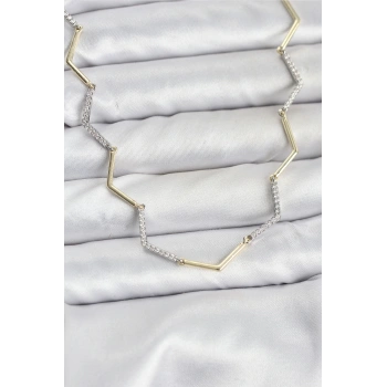 HEYF VIP Seri Zikzak Model Kadın Kolye