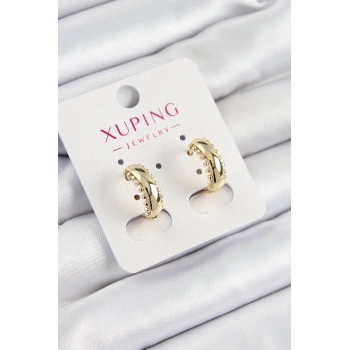HEYF Xuping Çit Halka Model Gold Renk Kadın Küpe