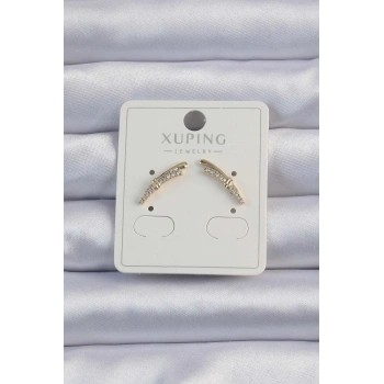 HEYF Xuping Gold Renk Zirkon Taşlı Küpe