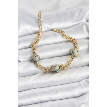 HEYF Xuping VIP Nazarlı Gold Renk Bileklik