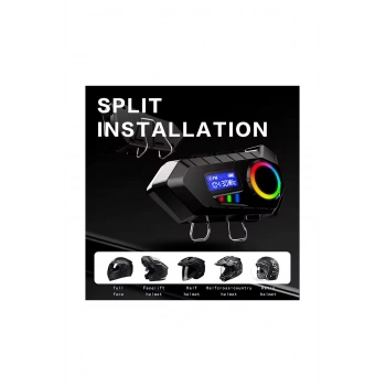 HEYF Y30 Kask Kulaklık Bluetooth Motosiklet Kulaklık Rgb Radyolu Intercom