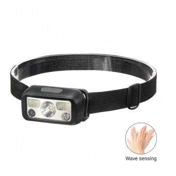 HEYF Hs-43 Sensörlü Şarjlı Type-c Çok Amaçlı Kırmızı Işıklı Kafa Lambası