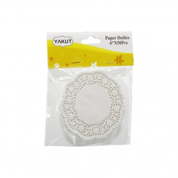 Kağıt Bardak Altlığı Seti - 50li Paket - Dantel Tasarımlı