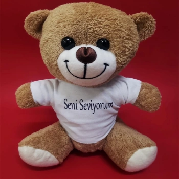 HEYF Kahverengi Seni Seviyorum Tişörtlü Ayı