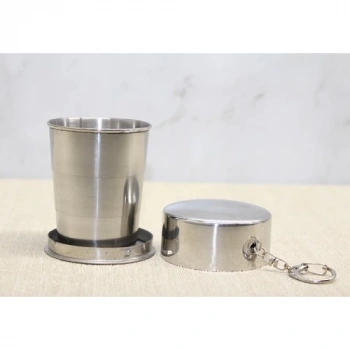 Katlanabilir Tekli Paslanmaz Çelik Shot Bardak 7 cm