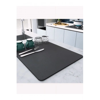 HEYF Kaymaz Tabanlı Çok Amaçlı Su Emici Sihirli Tezgah Üstü Bulaşık Yıkama Kurulama Kurutma Matı