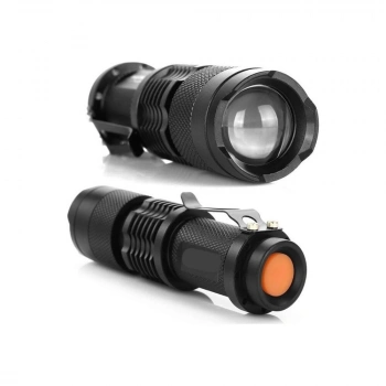 HEYF Km-87 Polis Tipi Zoomlu Şarjlı Metal Dağ Kamp Cep Feneri Cree Led 2300 Lumens
