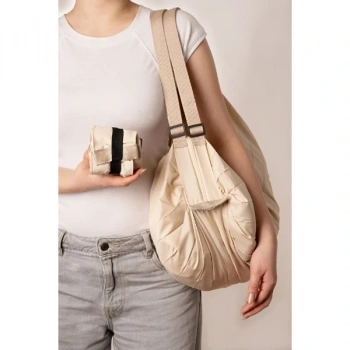 Krem Rengi Katlanabilir Seyahat Çantası