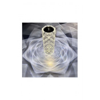 Kristal Masa Lambası Rgb Renk Değiştiren Gece Lambası 16 Renk Dokunmatik Kontrol Kumandalı