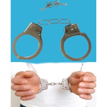 HEYF Metal Malzemeden İmal Anahtarlı Oyuncak Polis Si