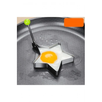 HEYF Metalik Yıldız Şeklinde Metal Omlet Yumurta Ve Krep Kalıpları