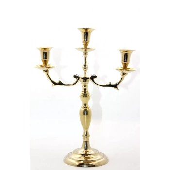 Pirinç 3lü Şamdan 27588