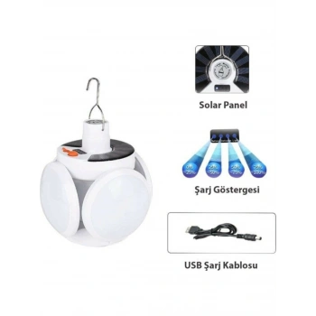 Polizei P-038 Solar Güneş Enerji Ve Usb Sarjli 5 Kanatlı