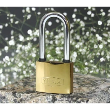 Sarı Kaplama Döküm Uzun Asma Kilit 38mm