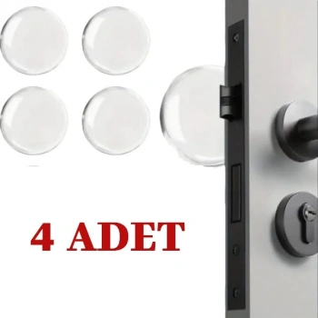 Şeffaf Silikon Mobilya ve Kapı Durdurucu Darbe Pedi 4lü Set