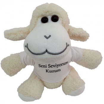 HEYF Seni Seviyorum Kuzum Tişörtlü Peluş Kuzu