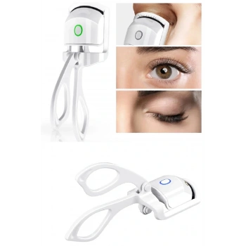 Silikon Uçlu Elektrikli Kirpik Kıvırıcı 2 Sıcaklık Modlu Usb Şarjlı Kolay Rimel Kirpik Bigudisi