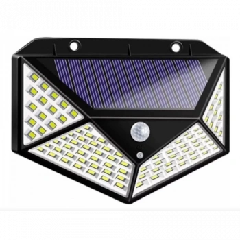 Solar Hareket Sensörlü Duvar Lambası 100 Led