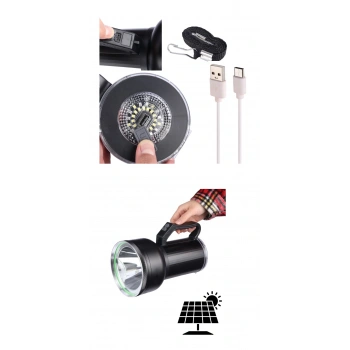 Taşınabilir Solar Şarjlı Led Fener Powerbank Özellikli Kamp Ve Acil Durum İçin Süper Parlak Işık